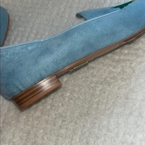 YULL Womens Loafers Blue Embroidered Watermelon and Pineapple size UK  7 US 9 - Picture 10 of 10